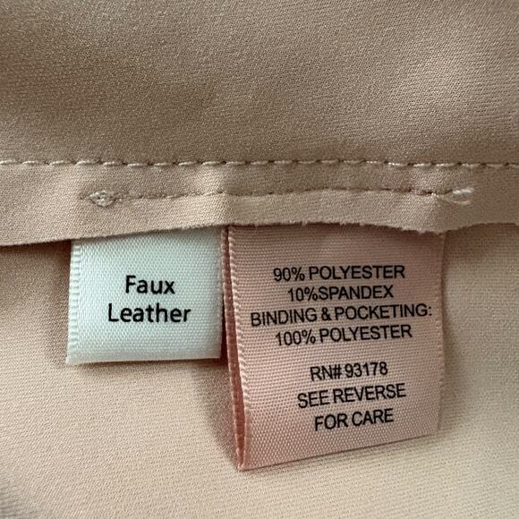 Upcycled by Me Blush Faux Leather Fringe Jacket Horse Graphic Western Coquette - Picture 9 of 10